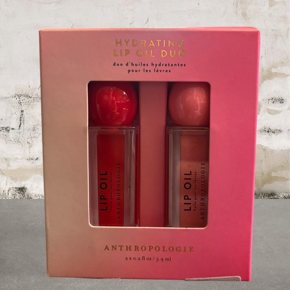 Anthropologie Hydrating Lip Oil Duo NIB